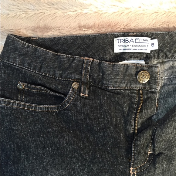Tribal Jeans Stretch Extensible Black Size 6 - Picture 2 of 8